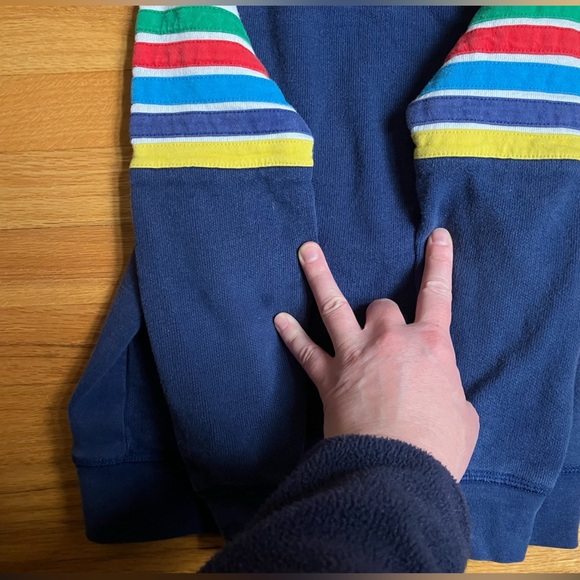 Mini Boden hooded pullover sweatshirt - Kids' Size 4-5 - w/pockets & stripes - Picture 7 of 11